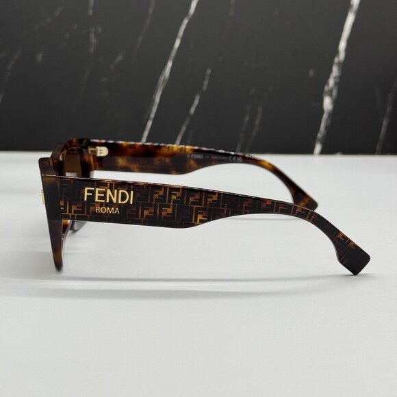 NEW FENDI HAVANA BROWN WOMEN SUNGLASSES FENDI FE40100I 55E main image 4